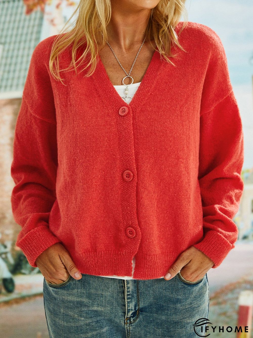 Casual Long Sleeve Sweater | IFYHOME