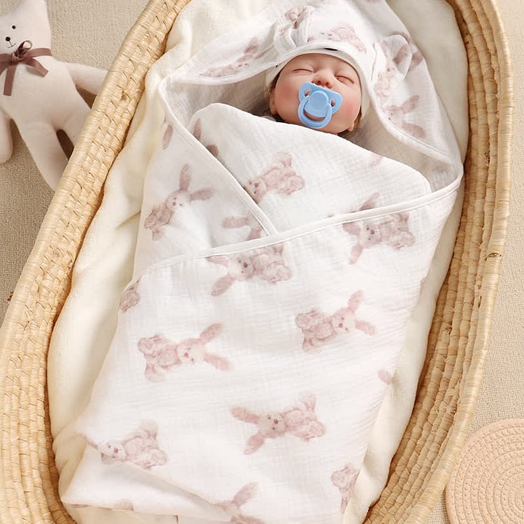 Bunny Four Layers Baby Swaddle Wrap Blanket