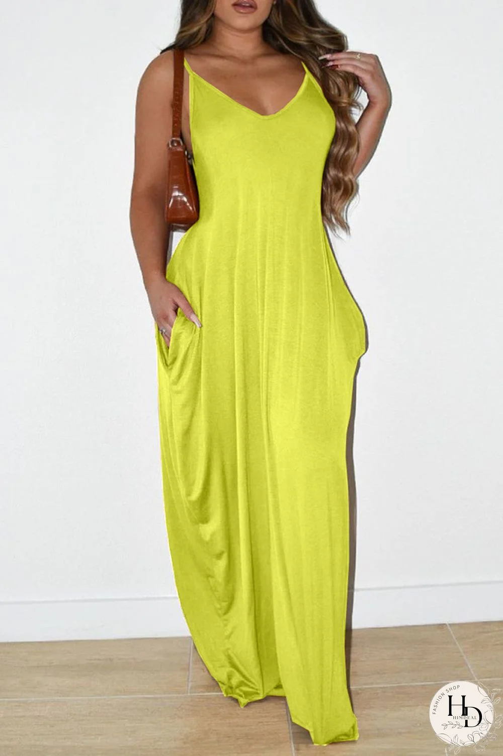 Black Sexy Casual Solid Backless V Neck Sling Dress