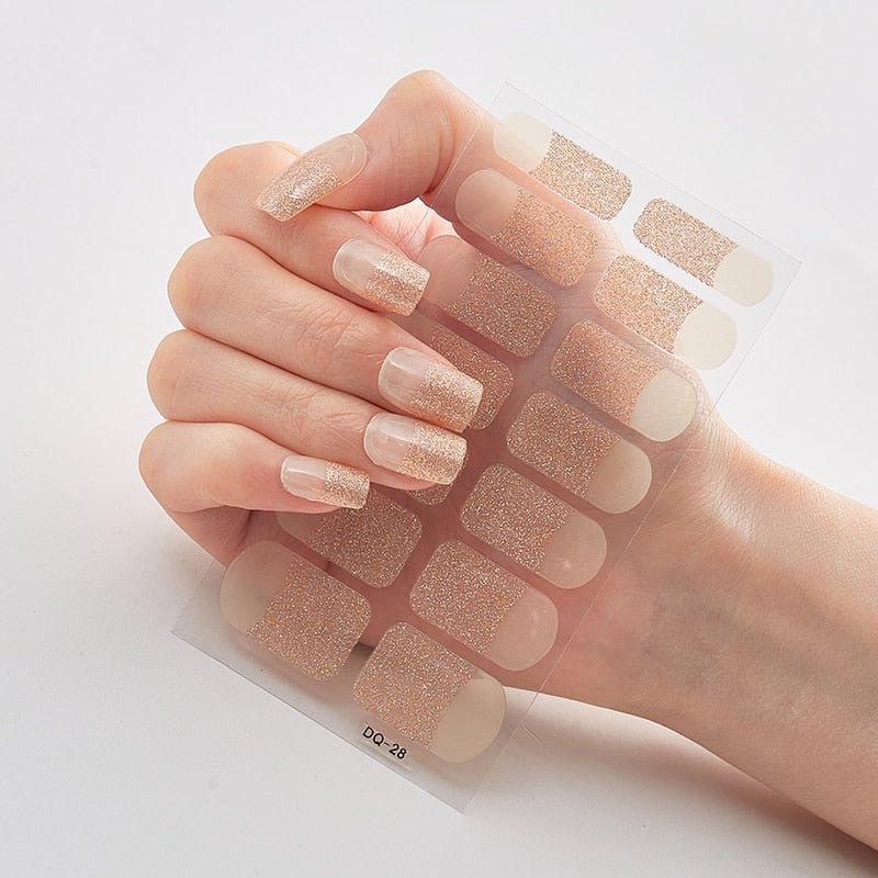 Shiny Glitter Series Powder Sequins Minimalist Design Self Adhesive Nail Sticker Nails Sticker Designer Designer Nail Decals