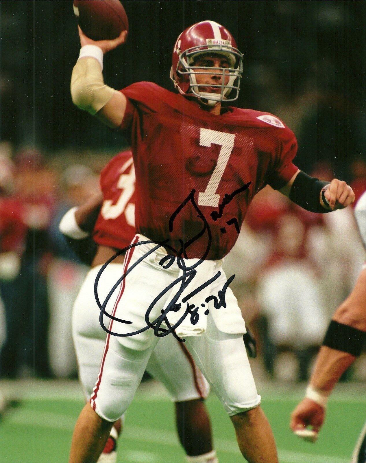 JAY BARKER HAND SIGNED ALABAMA CRIMSON TIDE 8X10 Photo Poster painting W/COA