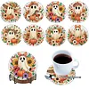 8pcs Full Drill DIY Gem Art Diamond Painting Set Halloween(Pumpkin Ghost)