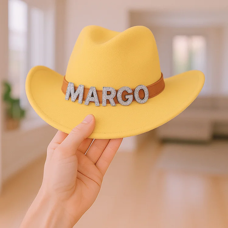 Custom Toddler Cowboy Hat for Kids, Personalized Rhinestone Cowgirl Hat for Girls Boys, Sparkly Cowboy Hat for Women Men