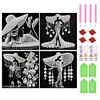 (4er Pack) Elegante Dame - Speziell geformtes Diamond Painting - 30*30cm