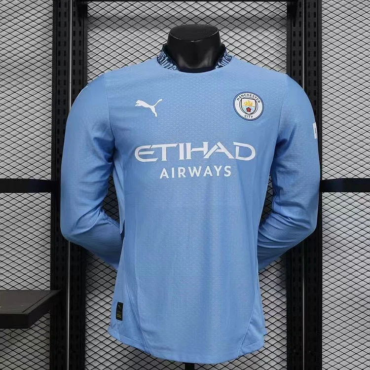 24-25 Manchester City Home Long Sleeve Player Edition