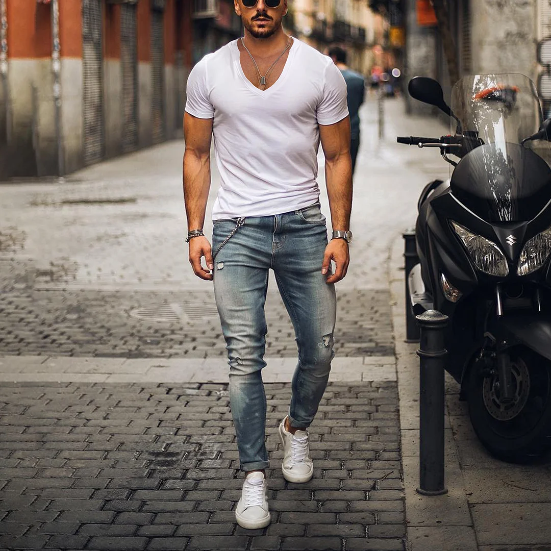 V-neck Casual Shirt-inspireuse