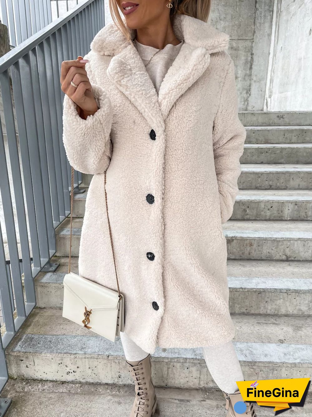 Women's  Long Sleeve V-neck Button Coats Tops