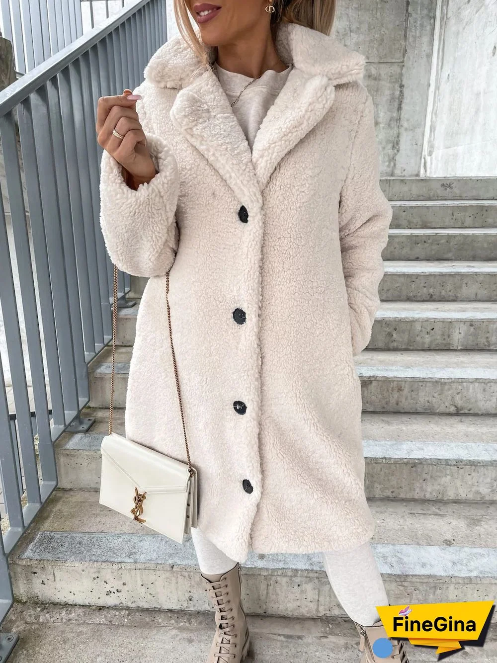 Women's  Long Sleeve V-neck Button Coats Tops