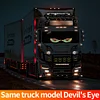 2Pcs LED Car Evil Eyes Warning Lamp USB Car Decoration Devil Eye Light for Truck