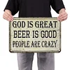 God is great beer is good - Vintage Metal Signs - 20*30cm/30*40cm
