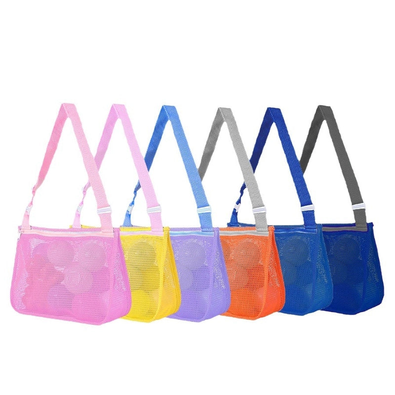 New Color Matching Children’s Toy Bag Shell Storage Bag Travel Beach Bag Hollow Transparent Beach Bag