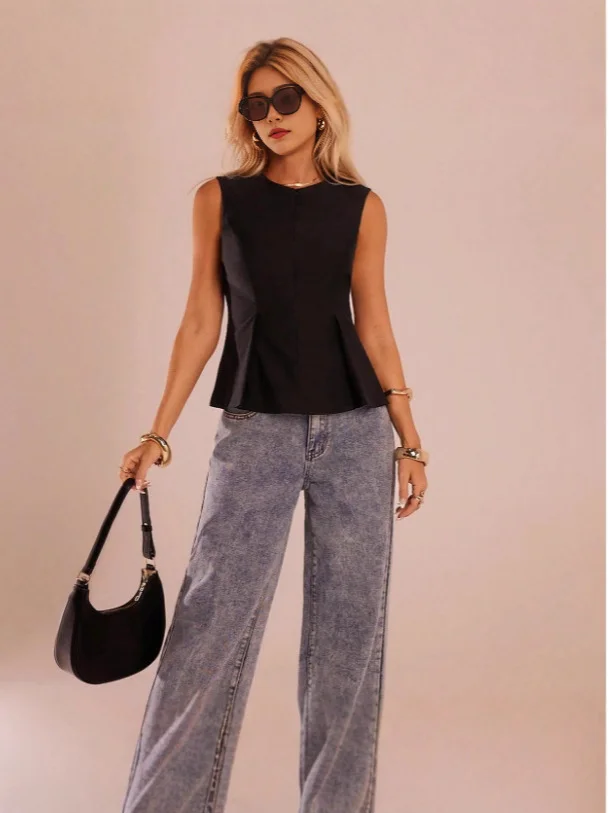 Nigikala Nigikala Temperament Blouse Casual Sleeveless Vest