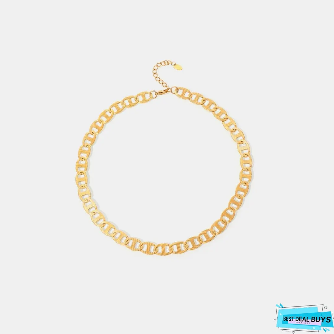 18K Gold-Plated Stainless Steel Chain Necklace