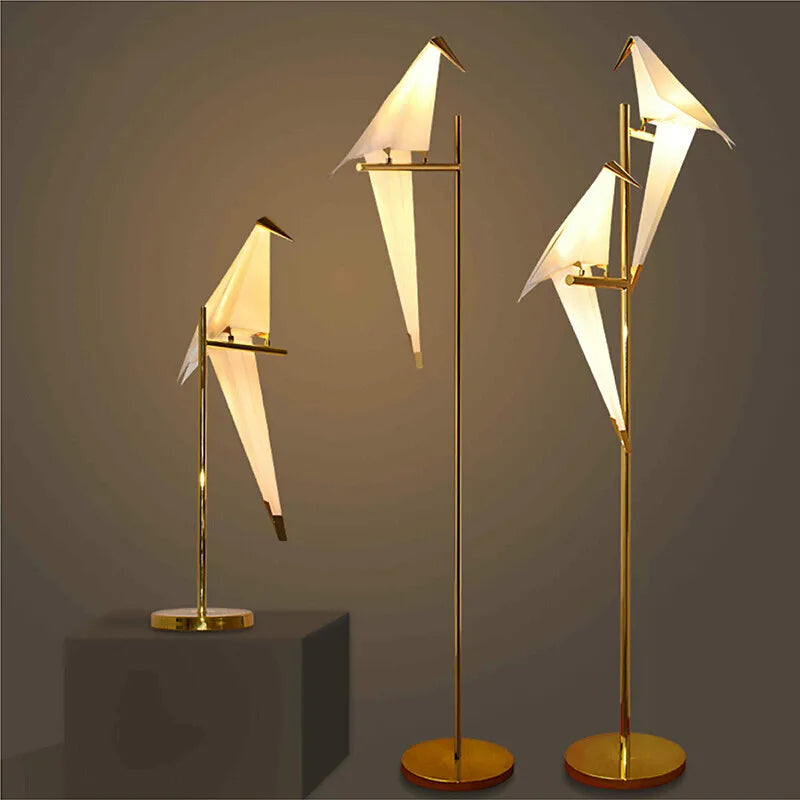 Nordic Paper Cranes LED Bird Table /Floor Lamp for Living Room