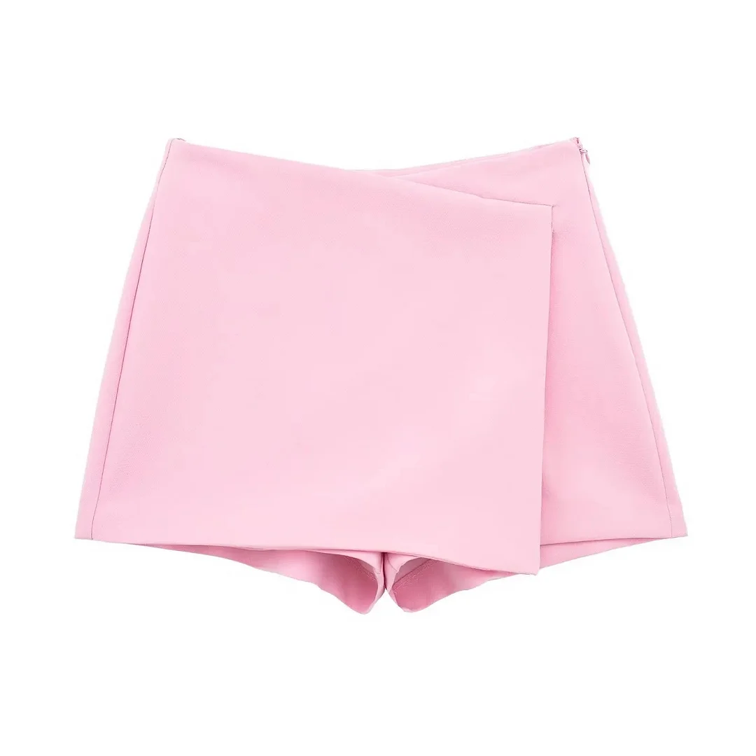 Toloer Solid High Waist Skort-Outfit Ideas