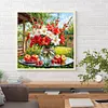 40x40cm fleur 5d bricolage plein perceur rond diamant peinture kit d&eacute;coration murale &agrave; la maison