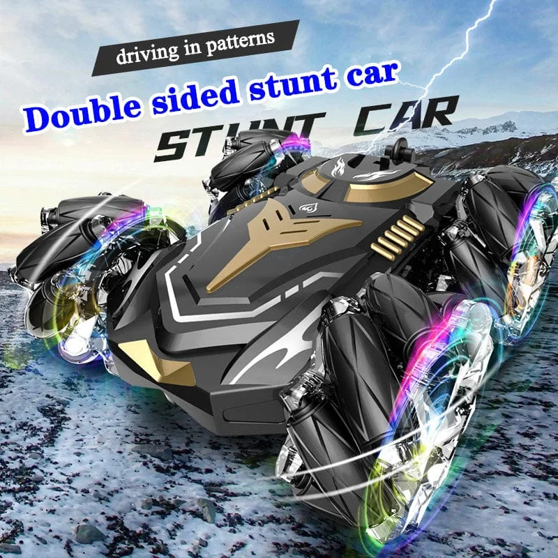 Double-sided rotating stunt car