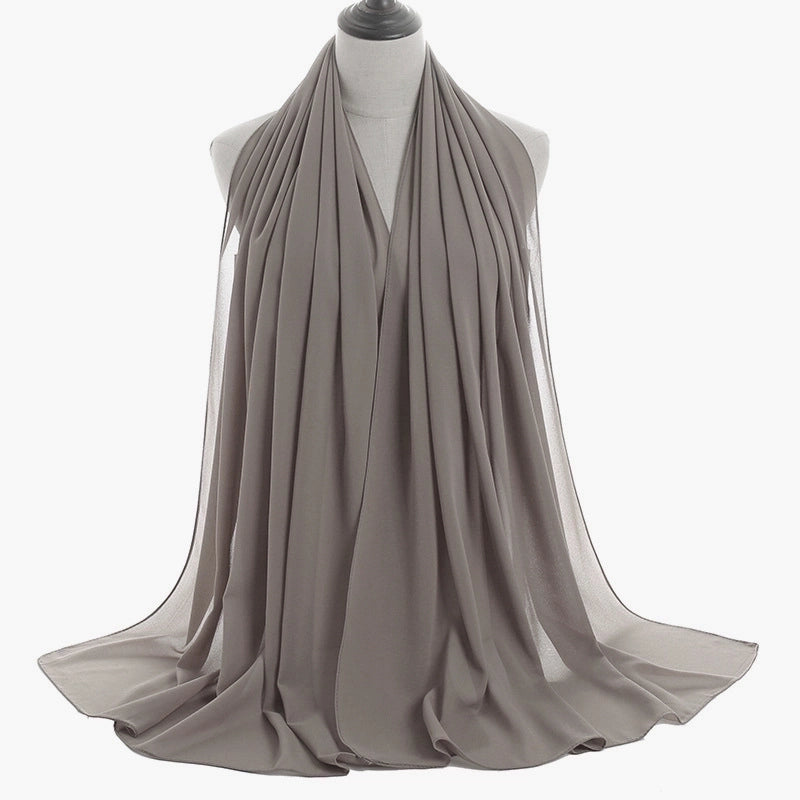 Women’s Minimalist Solid Color Chiffon Cotton Linen Scarves