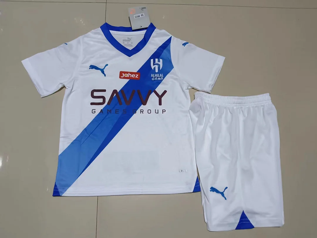 23/24 Al-Hilal Saudi Away Kids Kit Football Shirt Thai Quality