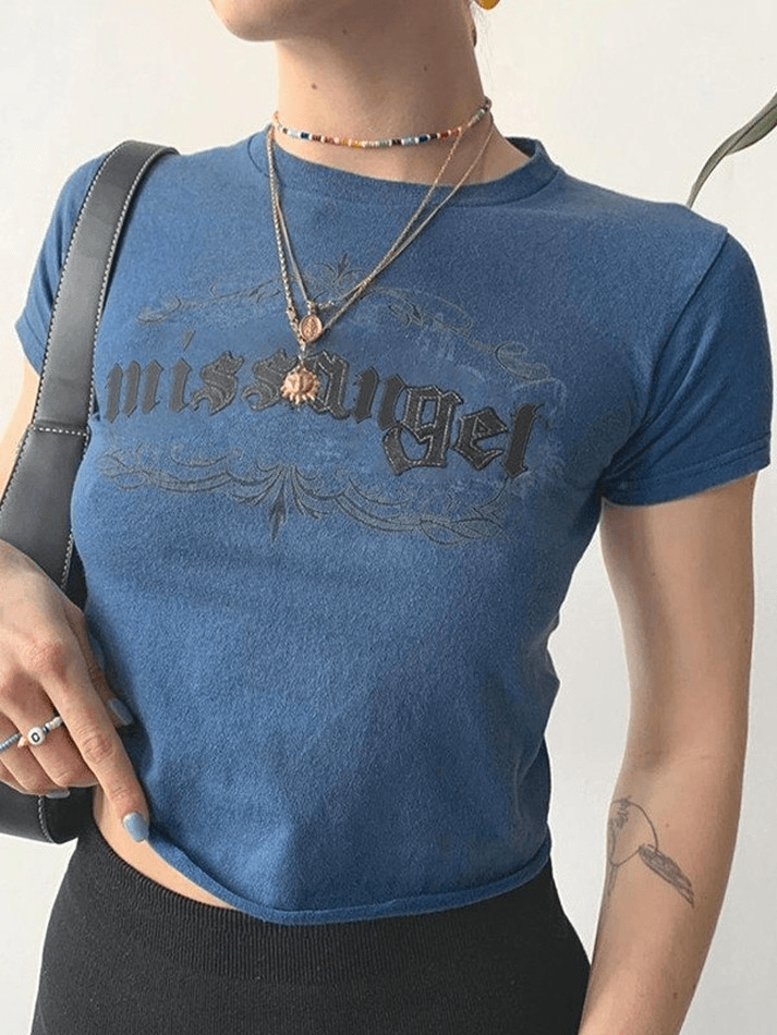 Miss Angel Vintage Baby Crop Top