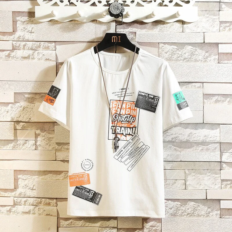 Short Sleeve T Shirt Men'S 2021 Black White  Summer Tshirt Top Tees Classic Brand Fashion Clothes Plus Size M-5XL O NECK