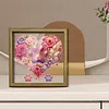 Diamond Painting Special Shaped Drill Dog Paws and Roses With Frame(22x22 CM)