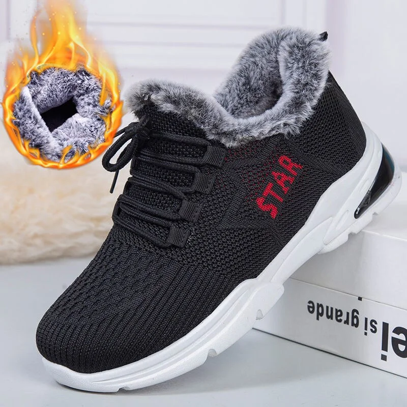 Christmas Gift Winter Snow Boots for Women Sneakers Chunky Warm Vulcanized Shoes Woman Flats Non-slip Cotton Boot Mom Casual Running Shoe