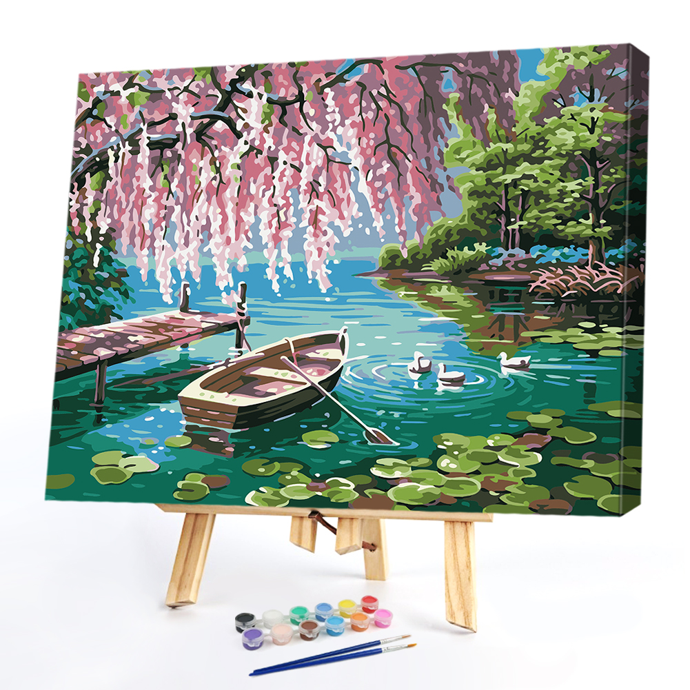 

40*50cm - Paint By Numbers - Quiet Lake, 501 Original
