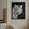 Upgrade Pearl Tiger Premium 5D Diamond Painting Kit Black & White Pearls painting Sparkling Special Shaped Diamond painting 30*40CM