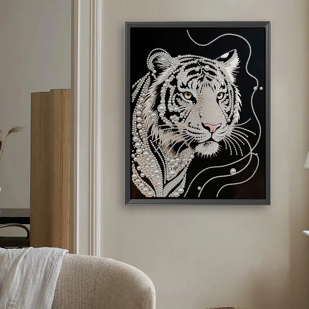 Tiger DIY Pearl Painting Art Kits Without Frame 30x40cm for Adults Home Decor