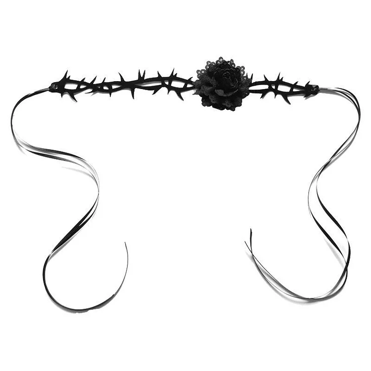 Gothic Dark Rose&Thorns Choker