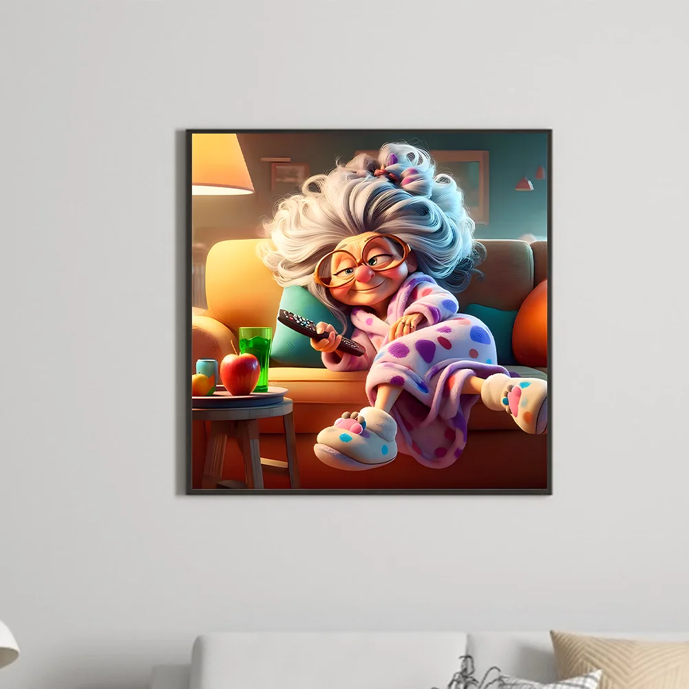 Diamond Painting - Full Round Drill - Grandma(Canvas|40*40cm)