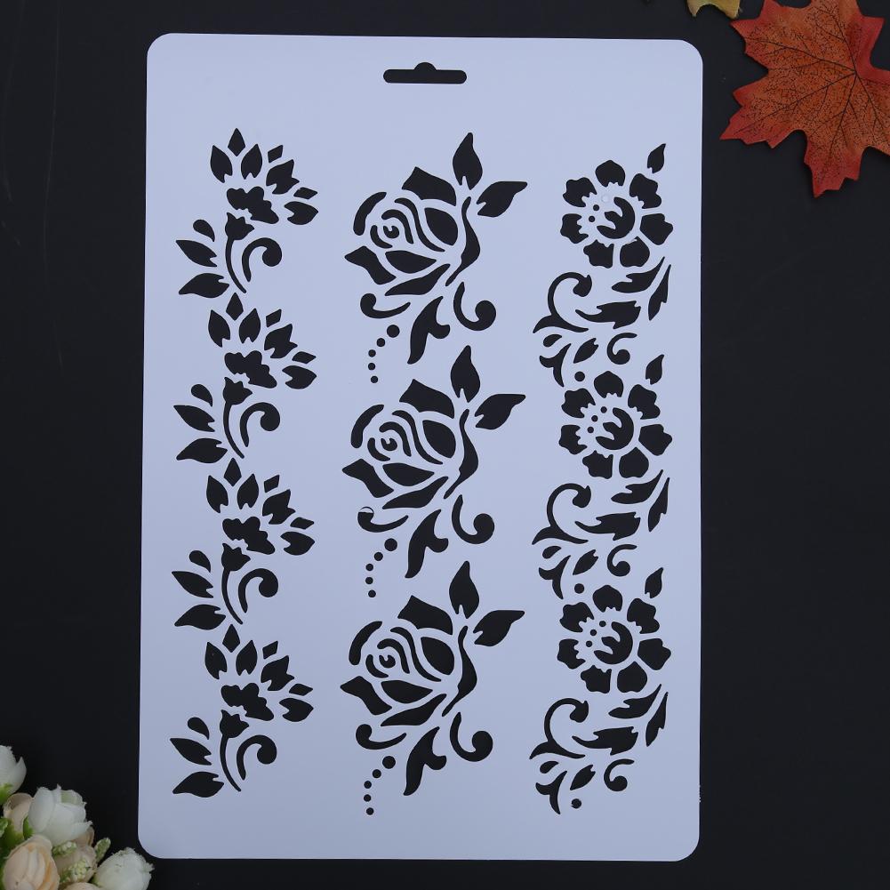 Star Theme Hollow Lace Stamping Stencil Template