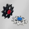 23 in 1 EDC Fingertip Gyroscope Multi-Function Snowflake Wrench Household Repair Tool Rotating Plum Blossom Cross Decompression Toy