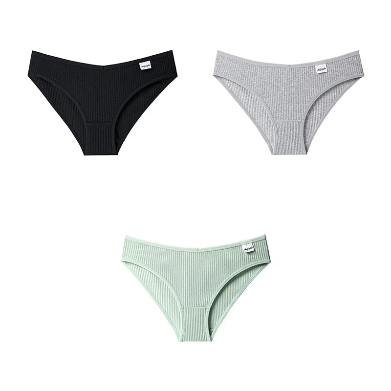 3pcs Women Panties Cotton Underwear For Woman Briefs Female Panties Cotton Lady Lingerie Intimates Women's Underwear BANNIROU