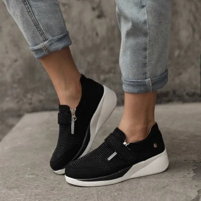 Colourp Colourp Women's Shoes Fall 2023 New Plus Size Rhinestone Casual Shoes Platform Plus Size Shoes