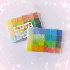 24-Color 7200pcs 2.6mm Fuse Bead Set | Acrylic Hollow Cylinder Beads, Elegant Pixel Art Beads
