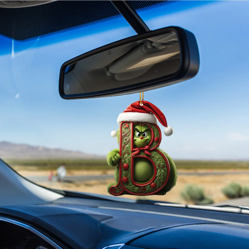 Christmas Acrylic Grinch Xmas Tree Hanging Ornament Hanging Green Monster Decor