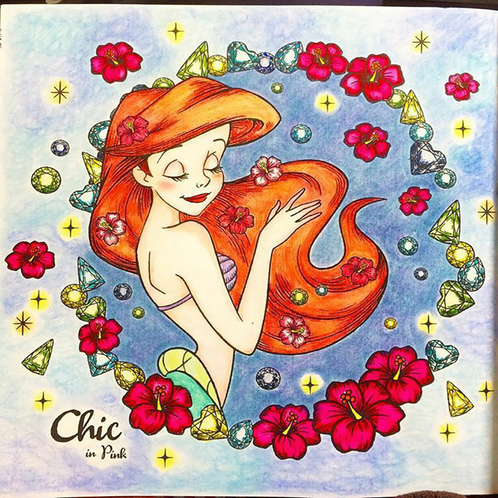 

40*40CM - Round Drill Diamond Painting - Mermaid, 501 Original