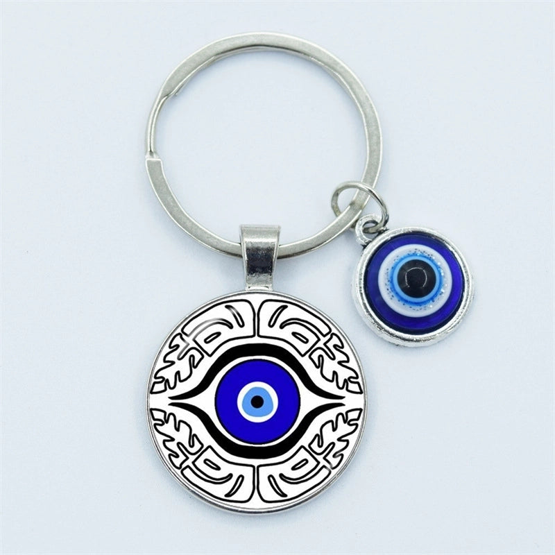 Vintage Style Minimalist Devil’s Eye Zinc Alloy Unisex Bag Pendant Keychain