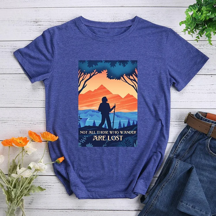 Hiking Round Neck T-shirt-Annaletters