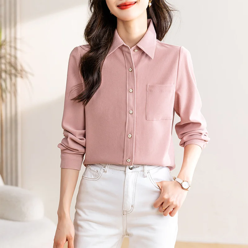 Toloer Korean Version Add Thick Grinding Hair Loose Show Thin Long Sleeve Shirt Female Autumn Winter New Can Wear Lapel Fashion Temperament Jacket-Outfit Ideas