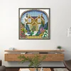Summer Cabin-14CT Stamped Cross Stitch 25*26cm/9.84*10.24in