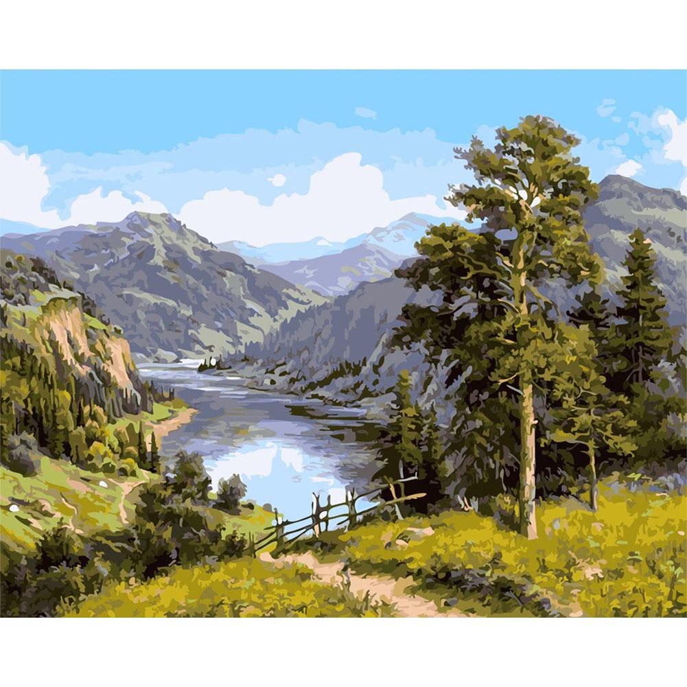 

40x50cm - Paint By Numbers Mountains Rivers, 501 Original