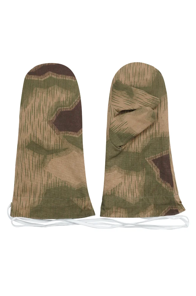   Reversible Winter Parka Mittens Gloves In Marsh Sumpfsmuster 43 Camo German-Uniform