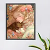 uk.everydayedeals (Limited Stock)Diamond Painting - Round AB Drills - Literary Retro Girl(45*55cm)