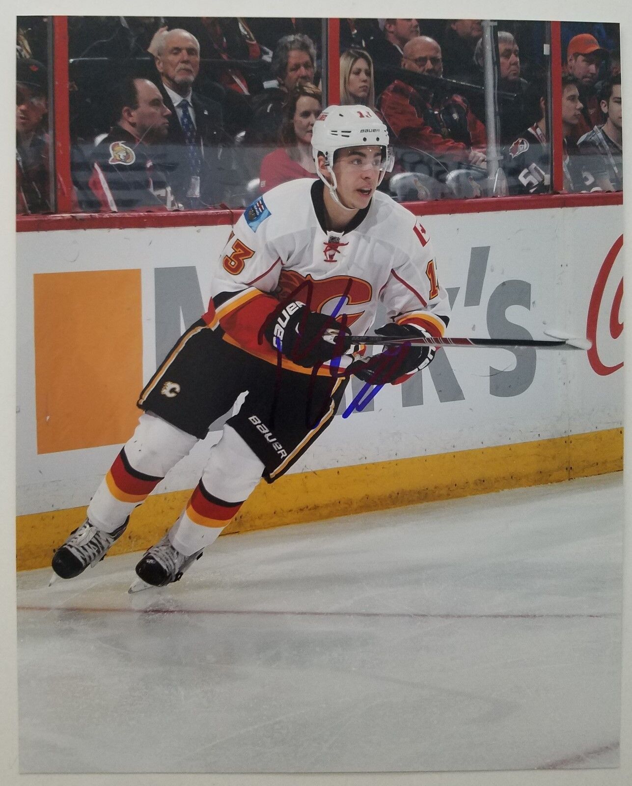 Johnny Gaudreau Signed 8x10 Photo Poster painting Calgary Flames Hockey NHL LEGEND RAD