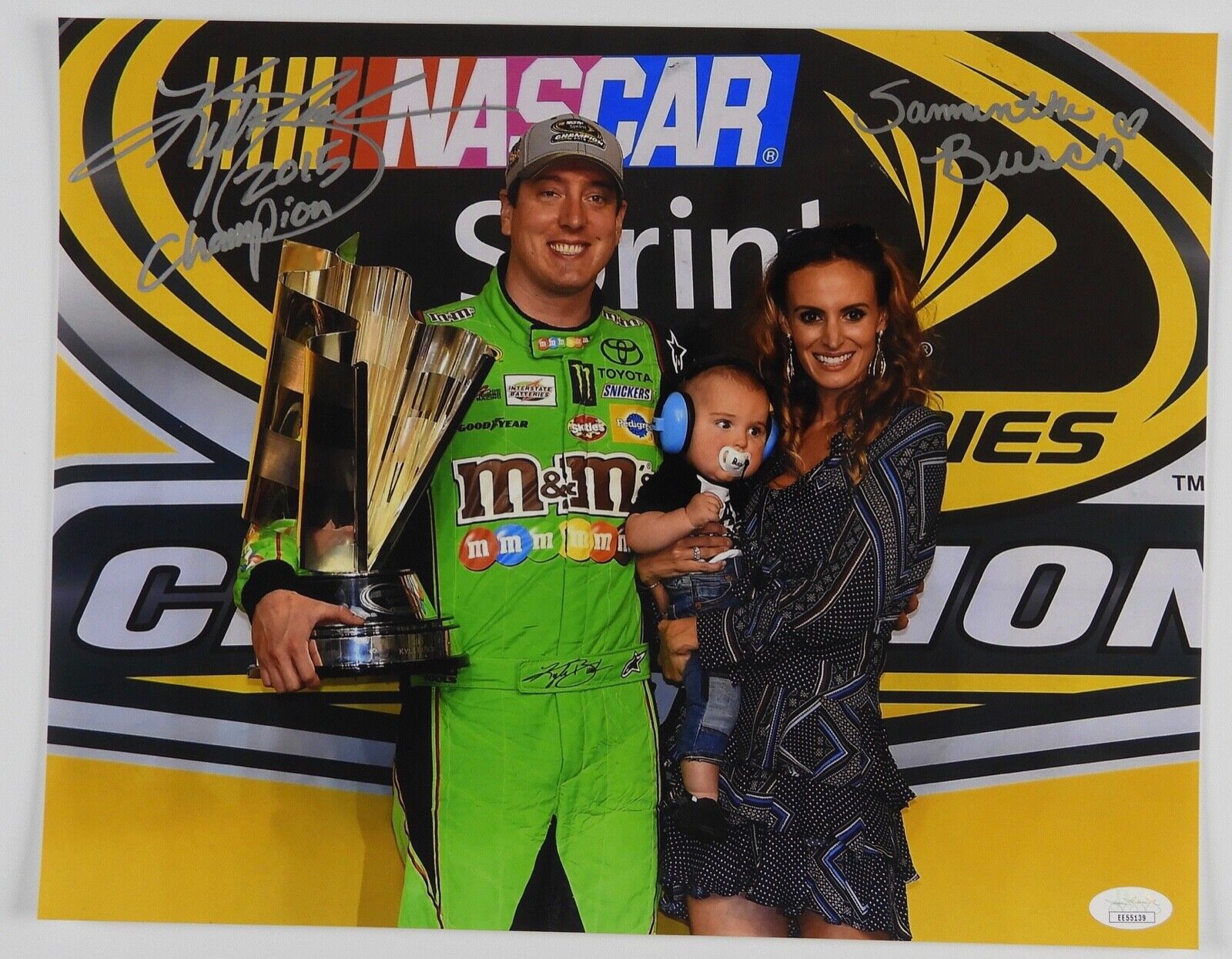 Kylie Busch and Samantha Busch NASCAR Autograph Signed Photo Poster painting JSA 11 x 14