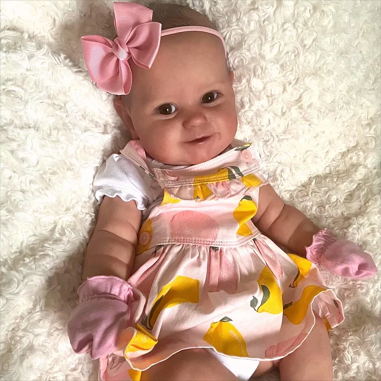 6"&12"&16" Fully Squishy Baby Girl Brigitta ,Lifelike & Realistic Handmade Soft Silicone Baby Doll Made By Rebornartdoll® Rebornartdoll® RSAW-Rebornartdoll®