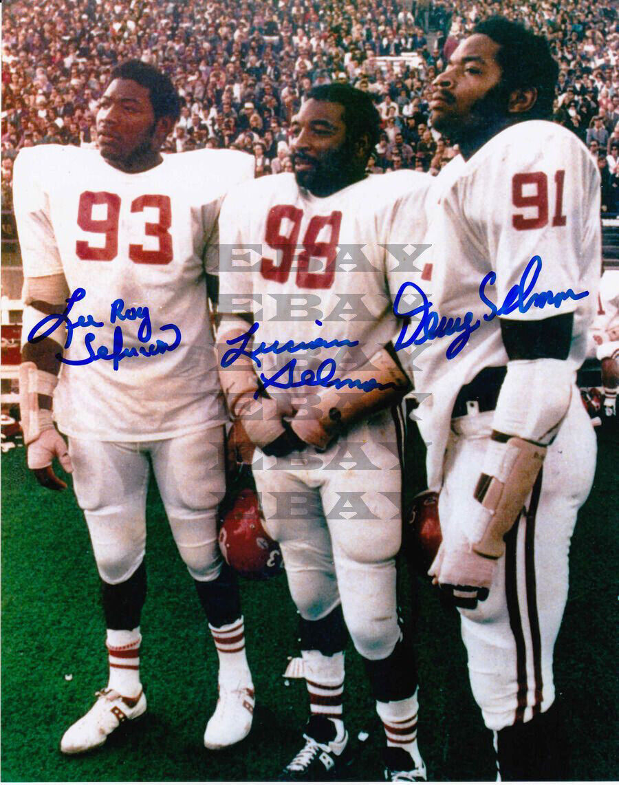 OKLAHOMA SOONERS SELMON BROTHERS Signed 8x10 autographed Photo Poster painting Reprint